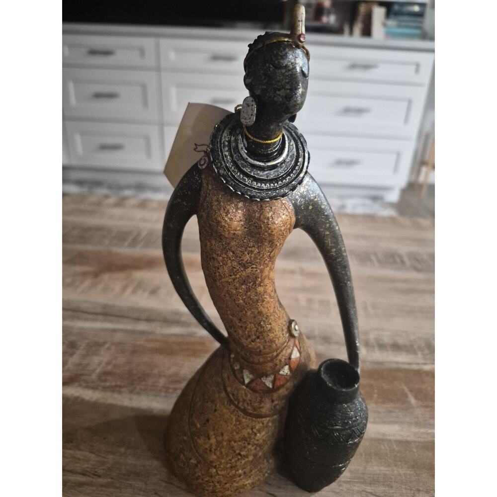 Turtle King Giovanni Giftware Collection Elegant African Woman Figurine 10 Inch